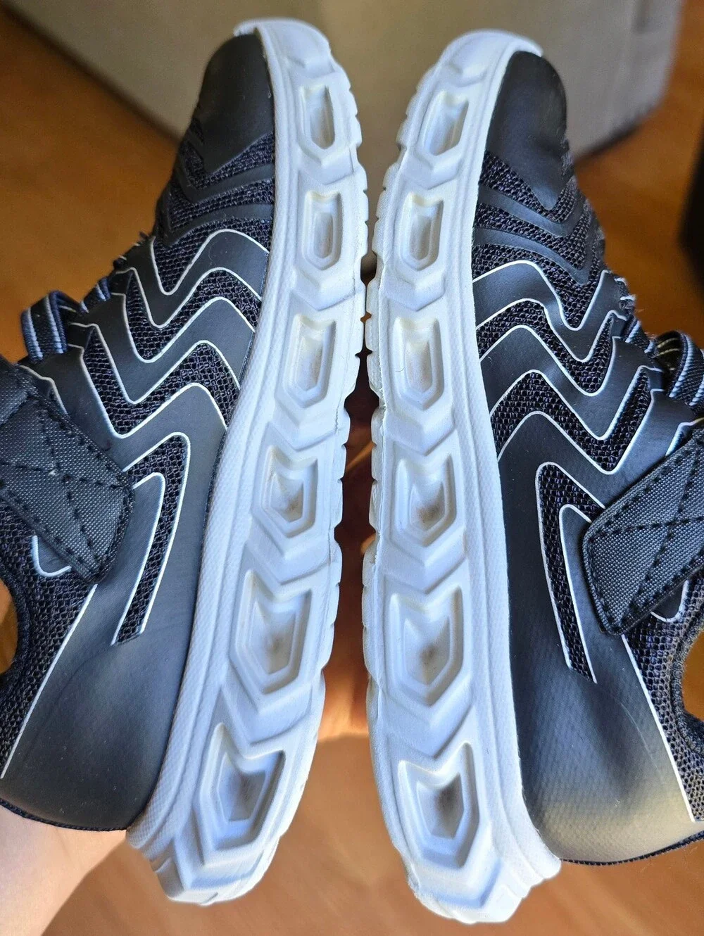 Sz 10 Toddler Kids S SPORT BY SKECHERS JARROD LIGHT-UP Black Bungee Lace/Adj Str